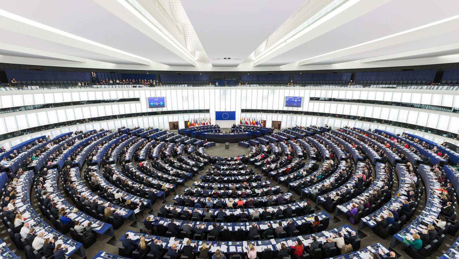 European Parliament hemicycle in Strasbourg, where Directive 2019/1937 was adopted